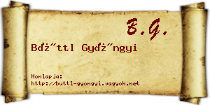 Büttl Gyöngyi névjegykártya